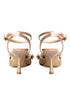 Zapatilla Nude Satín Ankle Strap Moño 334704